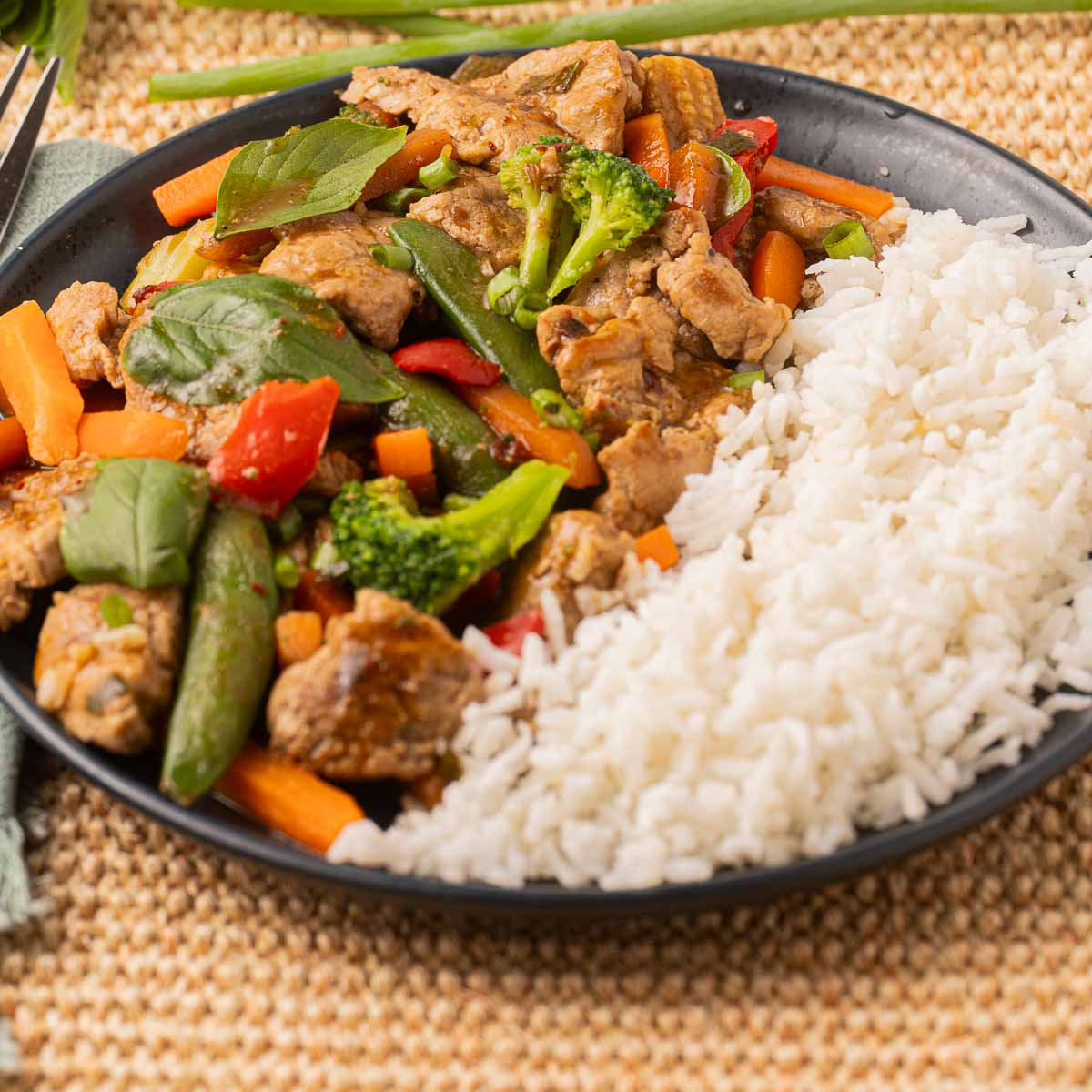 Thai Basil Pork Stir Fry