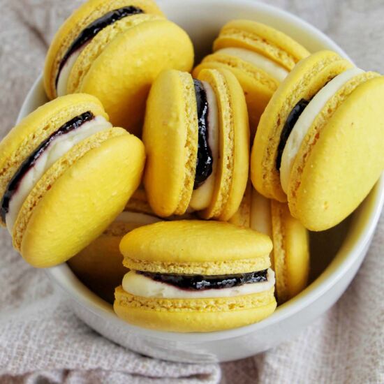 Blueberry Lemonade Macarons