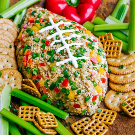 Buffalo Ranch Football Cheese Ball