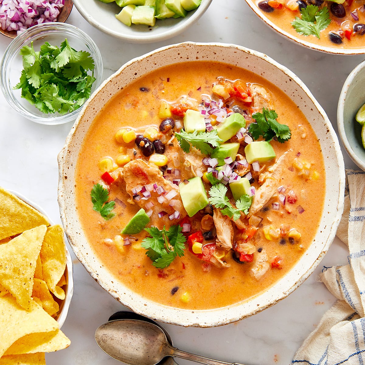 Healthy Chicken Taco Soup