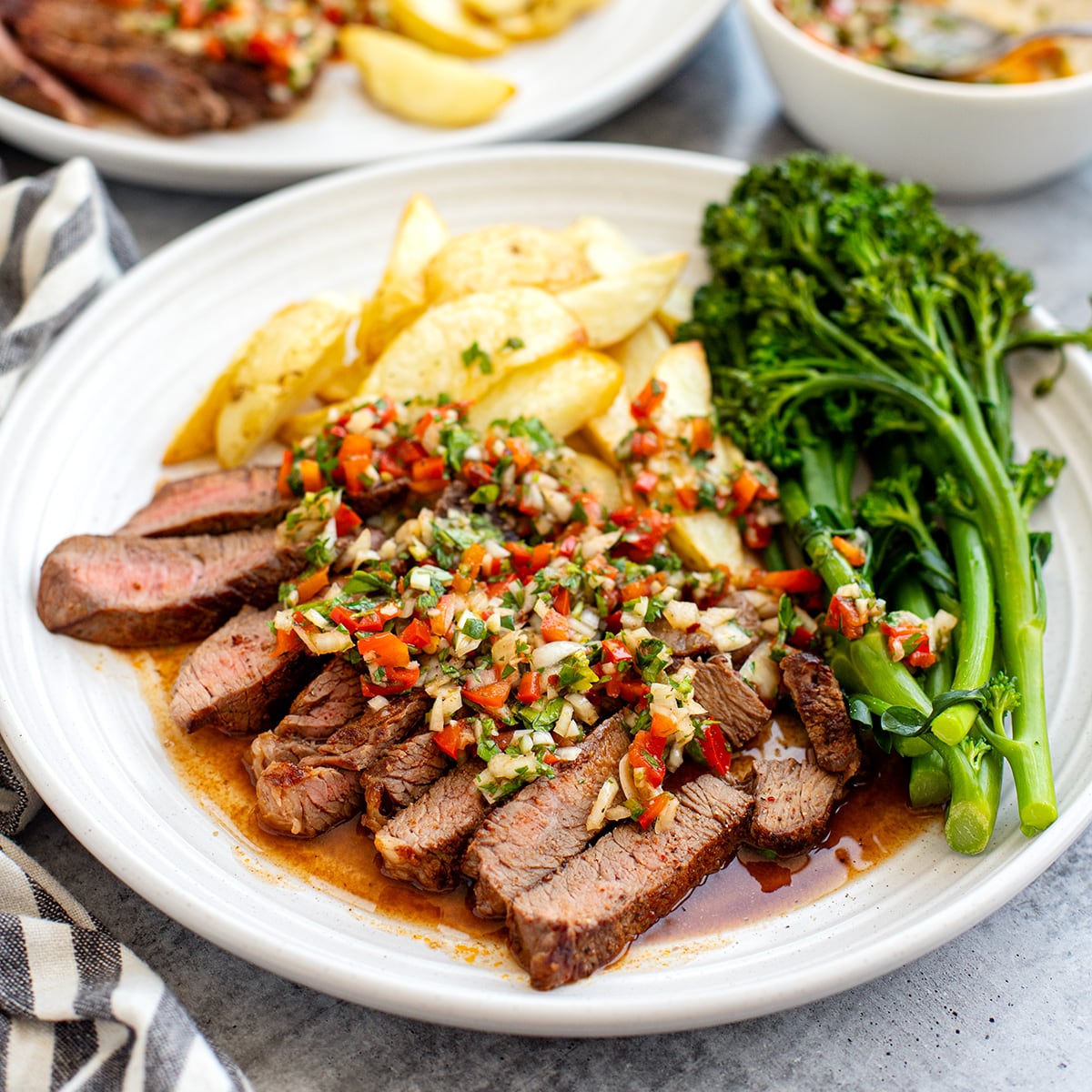 Steak and Potatoes With Chimichurri