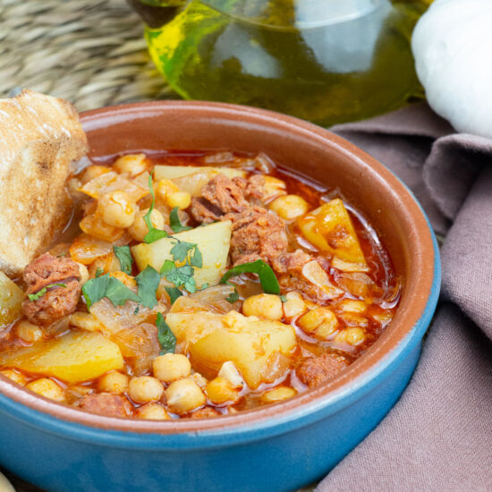 Chorizo + Chickpea Spanish Stew