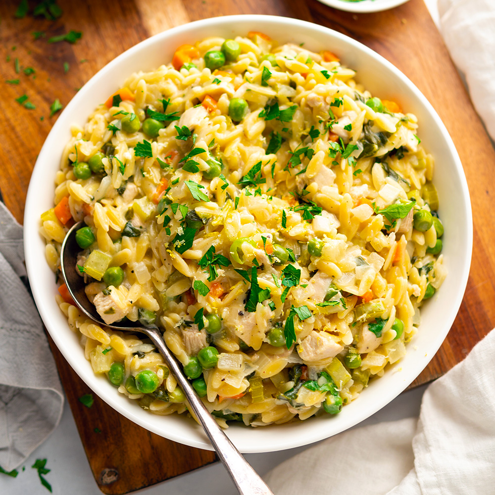 Lemon Chicken Orzo Pasta