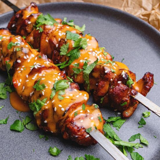 Grilled Bang Bang Chicken Skewers