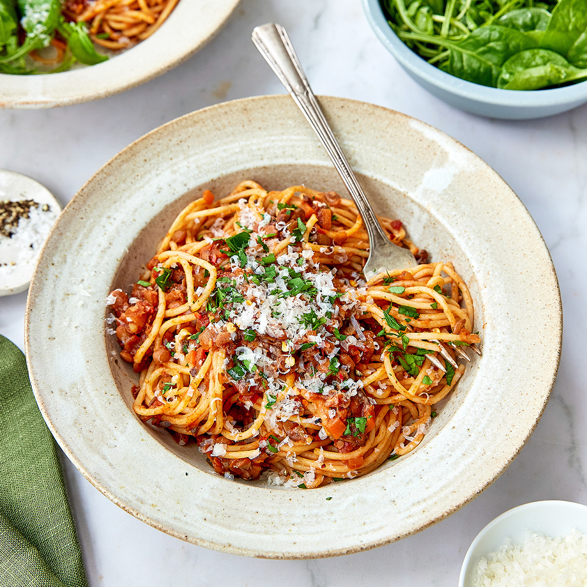 Lentil Mushroom Bolognese