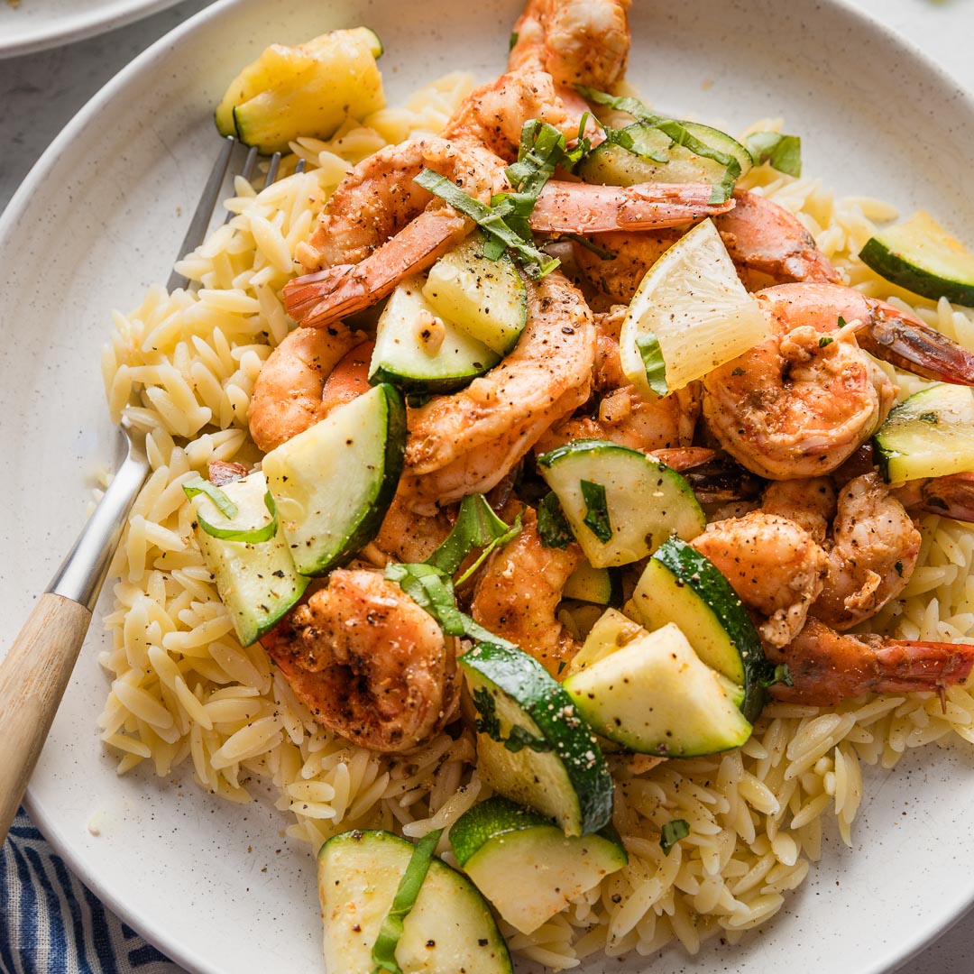 Oven-Baked Shrimp and Zucchini
