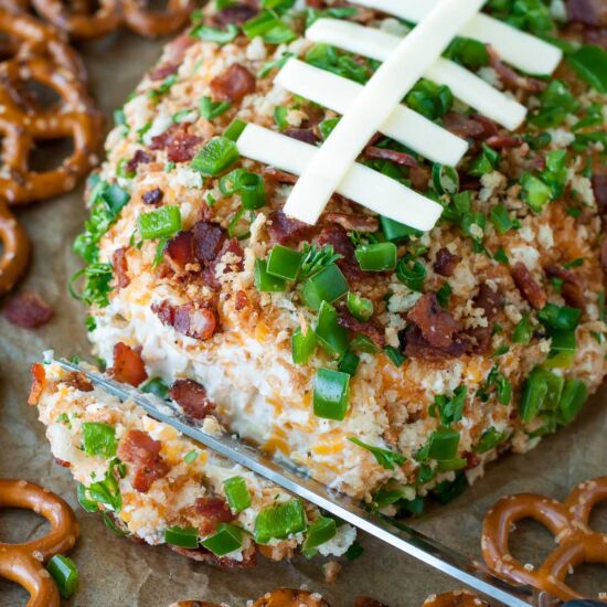 Jalapeno Popper Football Cheeseball