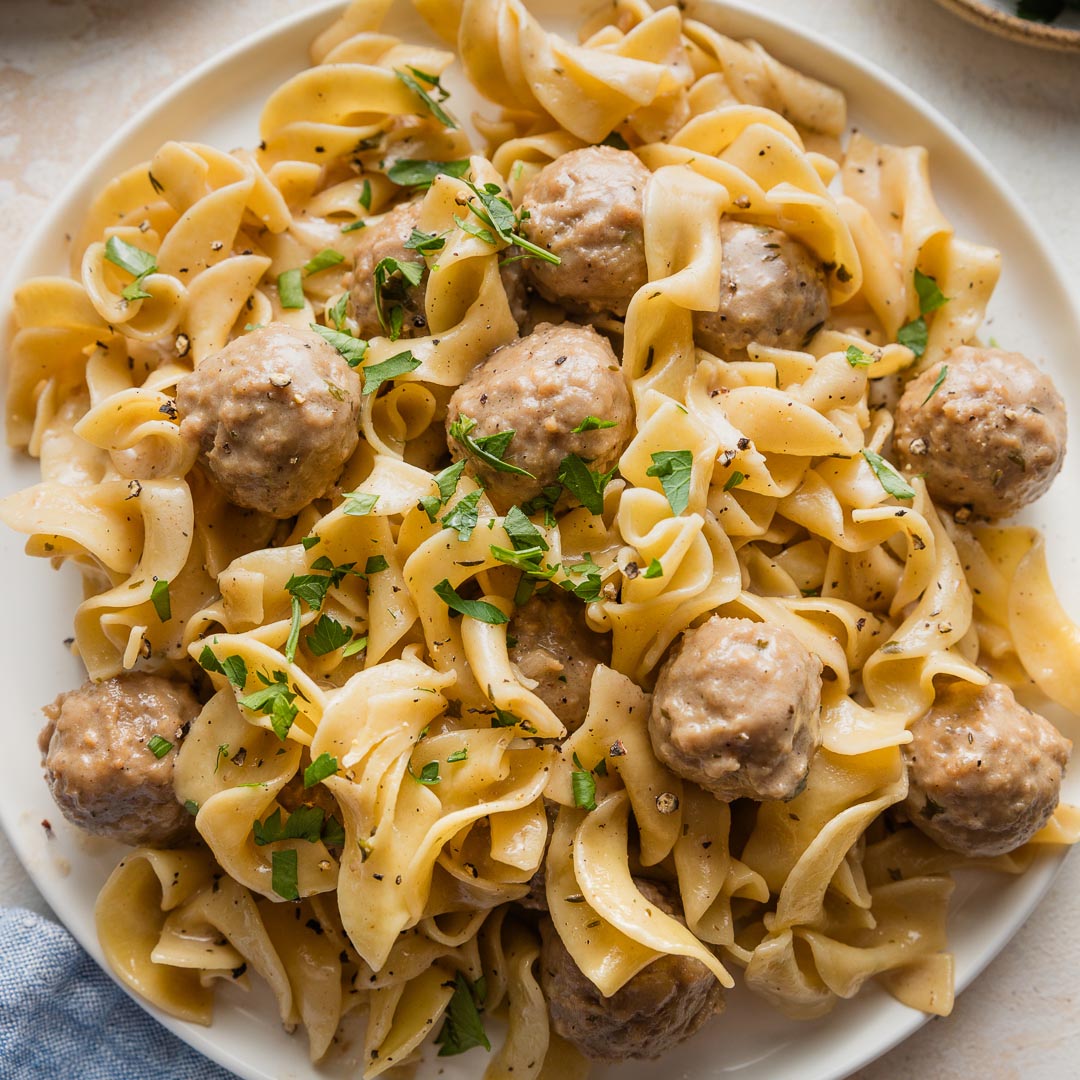 Swedish Meatballs with Egg Noodles