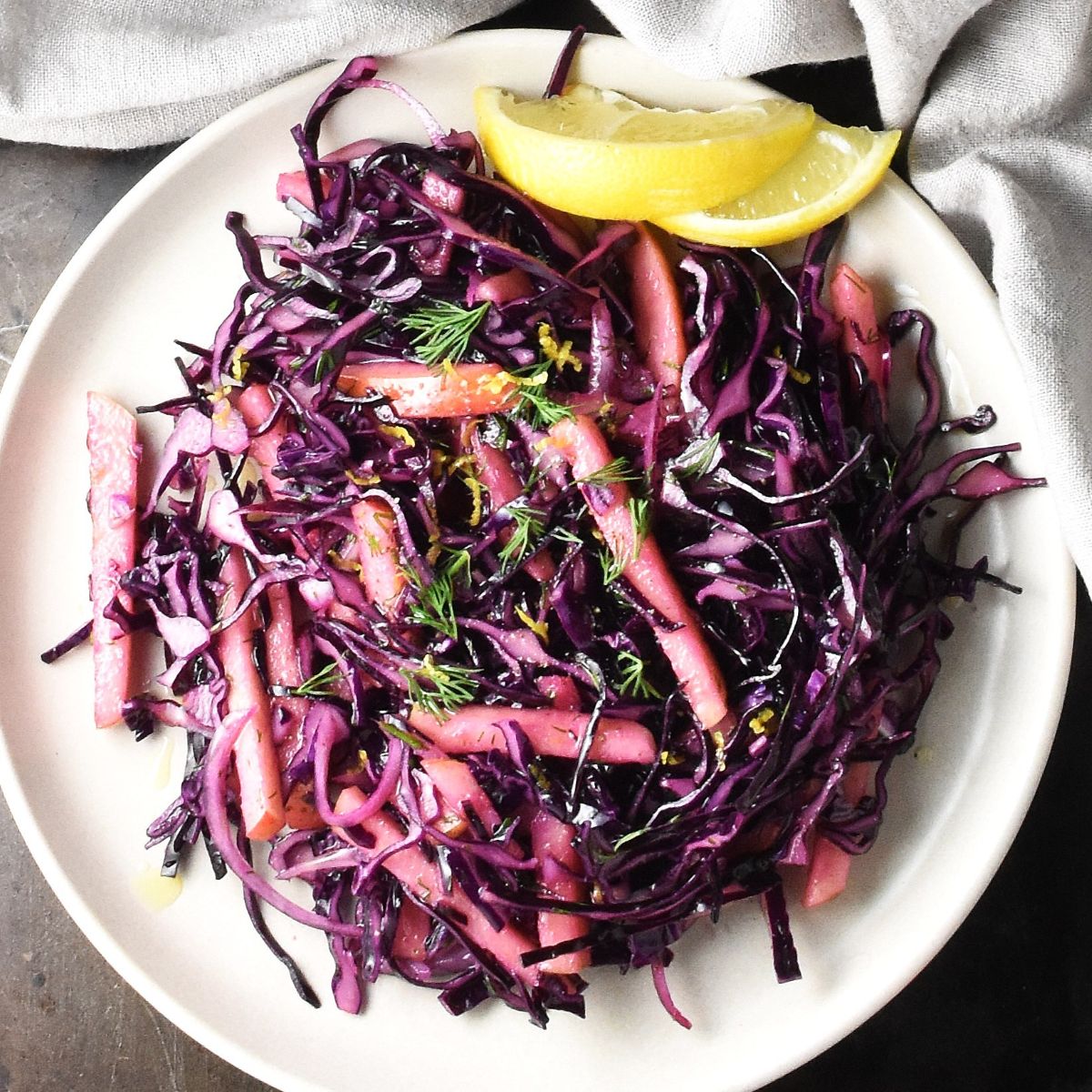 Polish Red Cabbage Apple Slaw