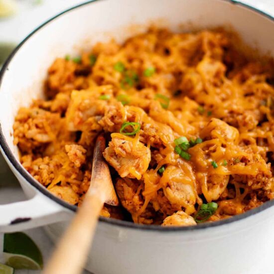 One Skillet Salsa Chicken and Rice
