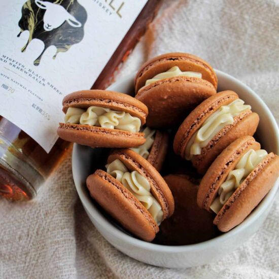 Peanut Butter Whiskey Macarons