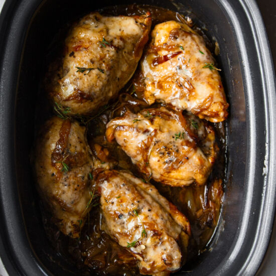Slow Cooker French Onion Chicken