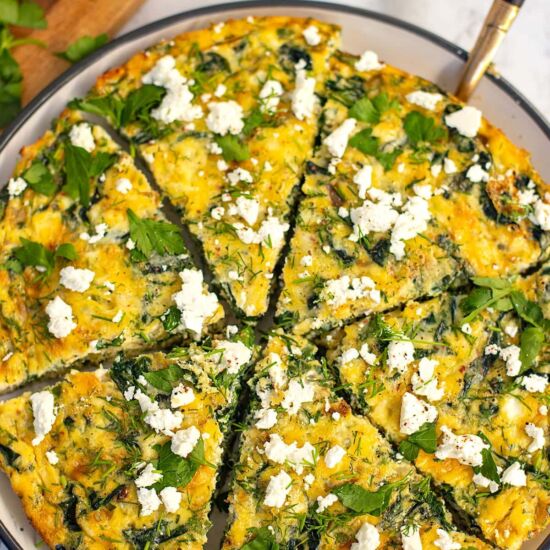 Spinach Frittata With Feta Cheese