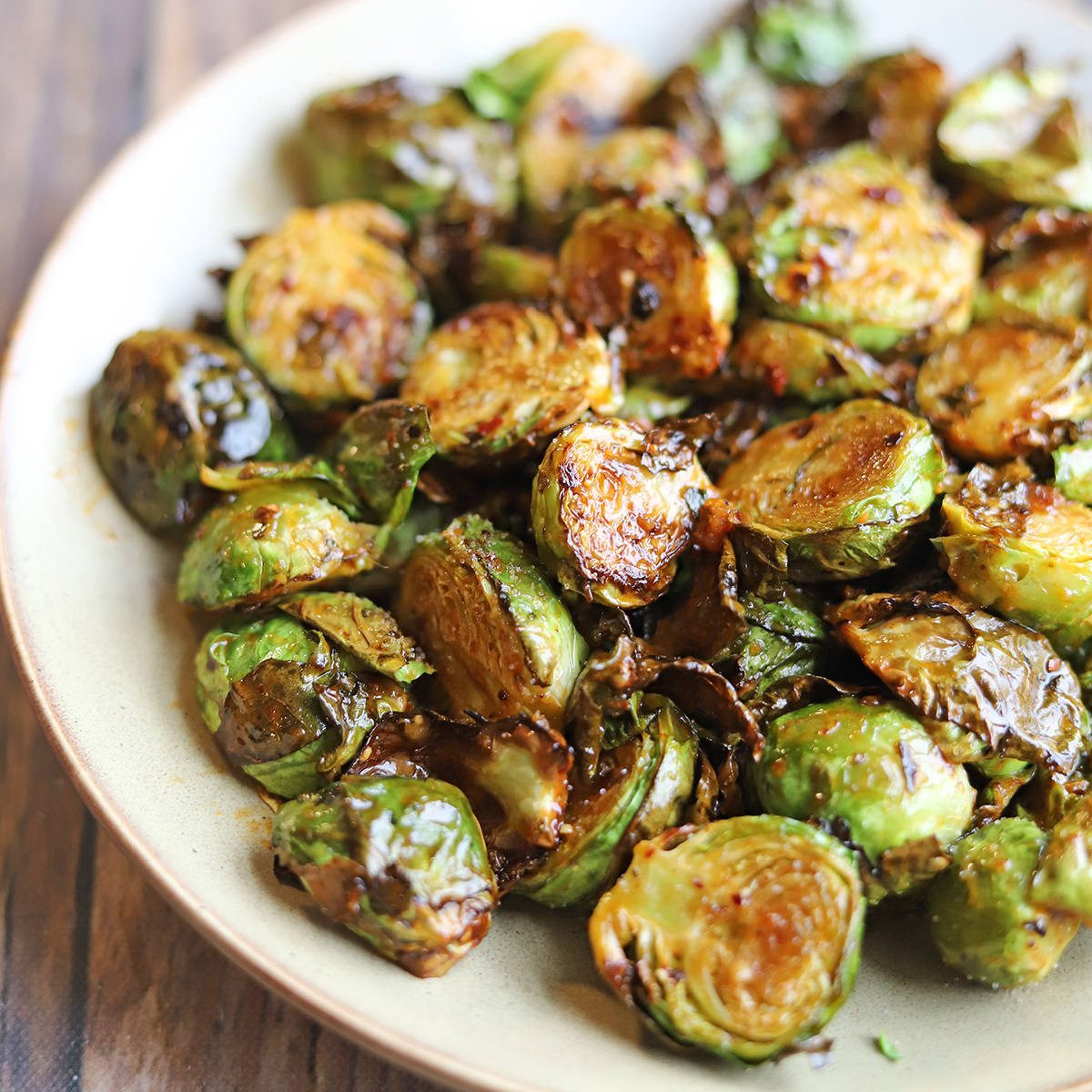 Chili crisp Brussels sprouts