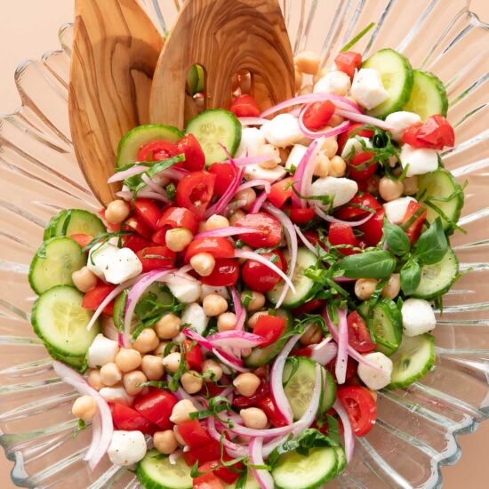 Tomato Cucumber Mozzarella Salad