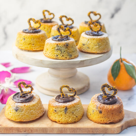 Orange-Olive Oil Chocolate Cakes