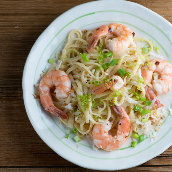 Coconut Shrimp Pasta