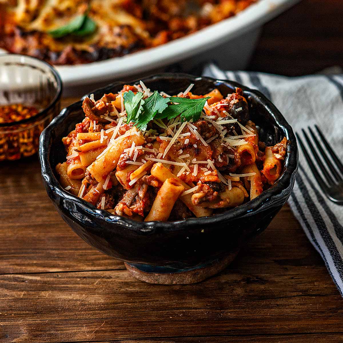 Baked Ziti with Meat Sauce