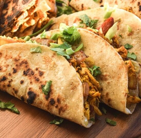 Grilled Curry Chicken Quesadillas