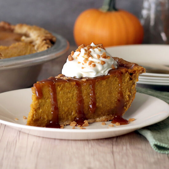 Caramel Toffee Pumpkin Pie