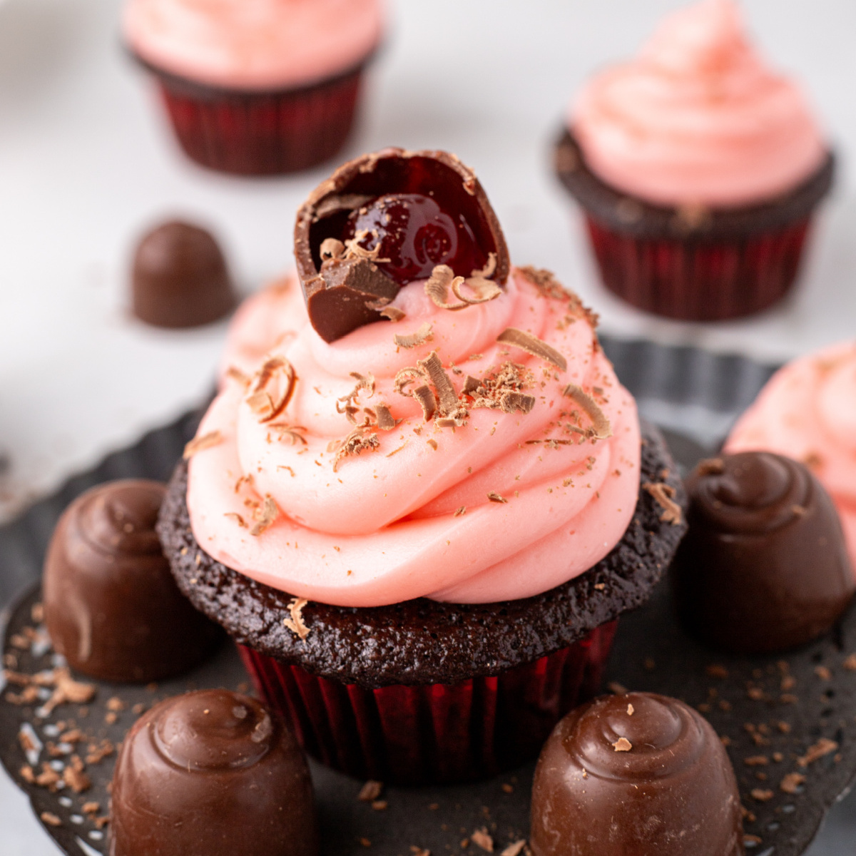 Cherry Cordial Cupcakes