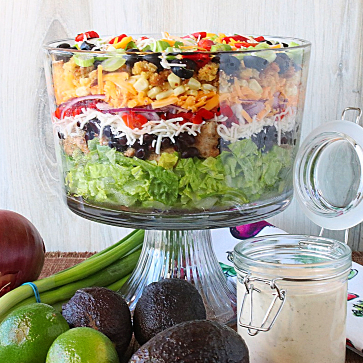 Chicken Fajita Layered Salad