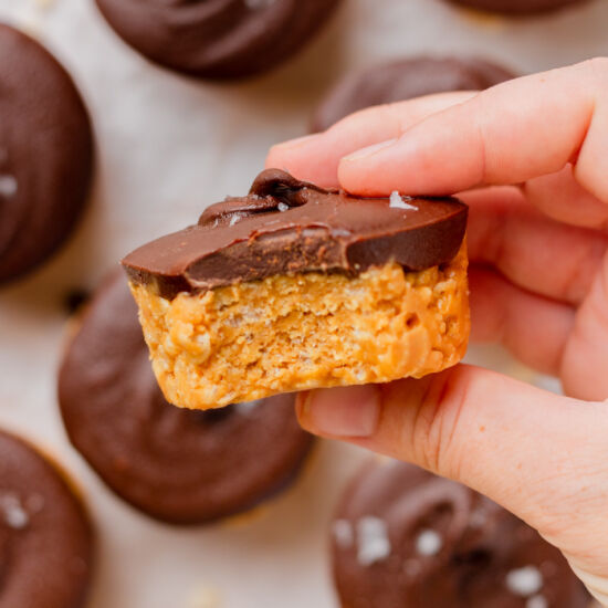 Chocolate PB Rice Krispy Cups