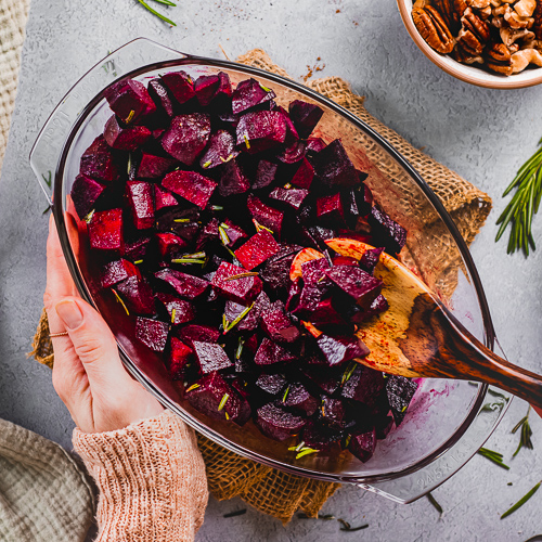 Cinnamon Balsamic Glazed Beets