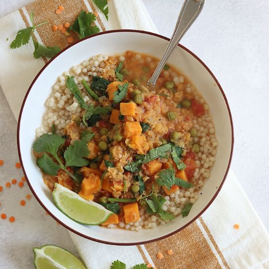 Coconut Sweet Potato Lentil Curry