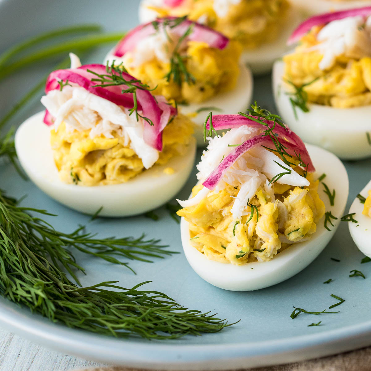 Crab Deviled Eggs