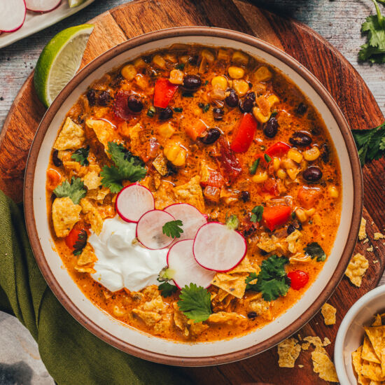 Creamy Vegan Tortilla Soup