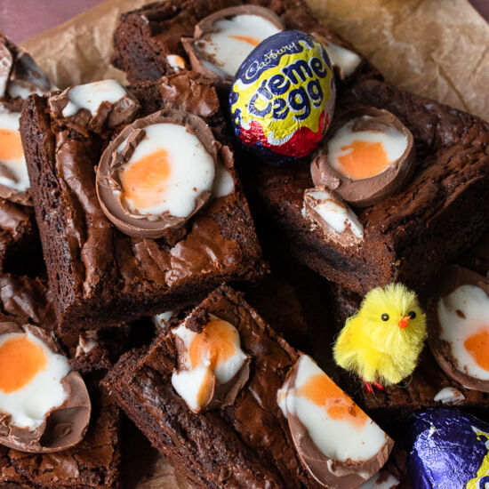Gluten-Free Creme Egg Brownies