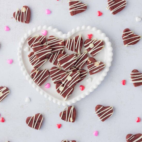 Red Velvet Cookie Dough Hearts