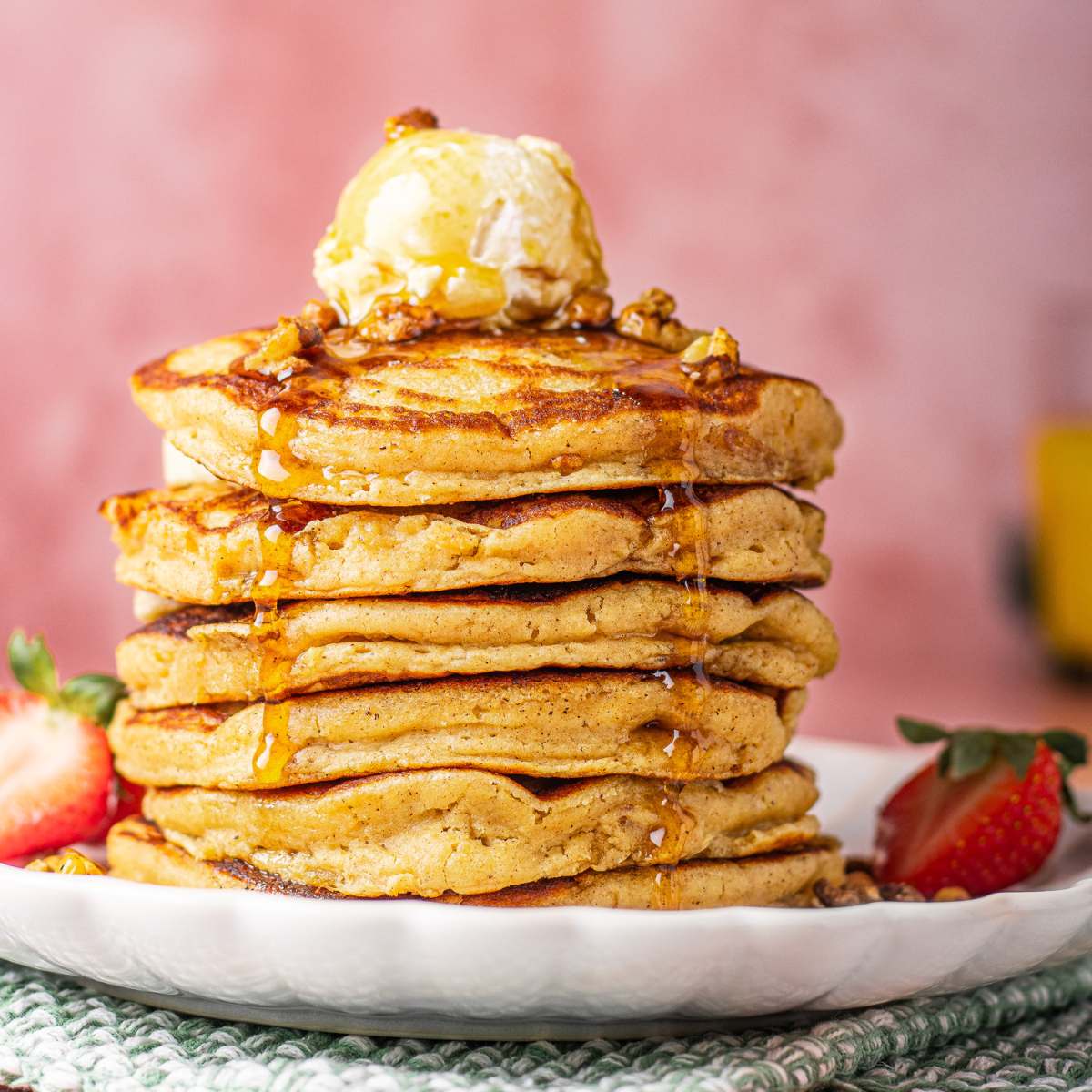 Fluffy Oat Flour Pancakes