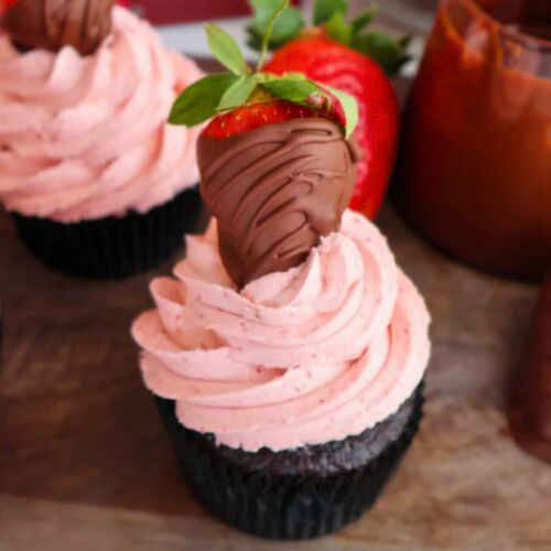 Chocolate Strawberry Cupcakes