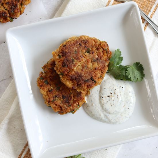 Golden Chickpea Fritters with Lemon