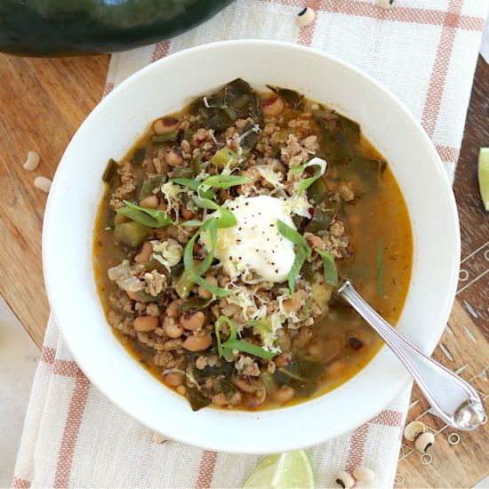 Smoky Green Chili with Greens