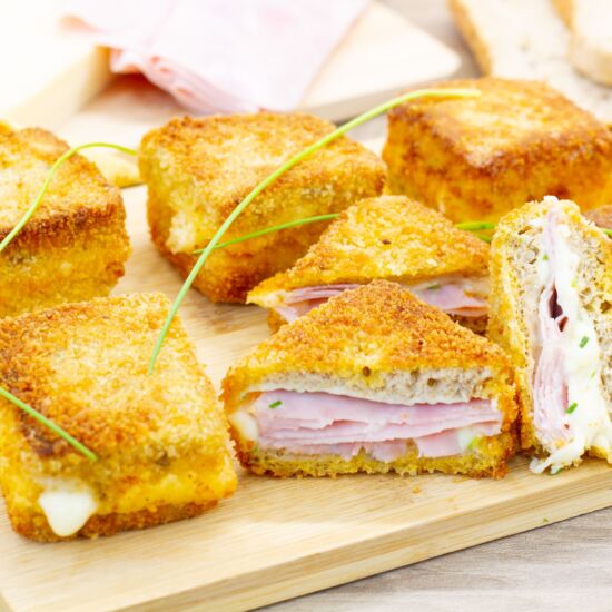 Fried Mini Ham & Cheese Sandwiches