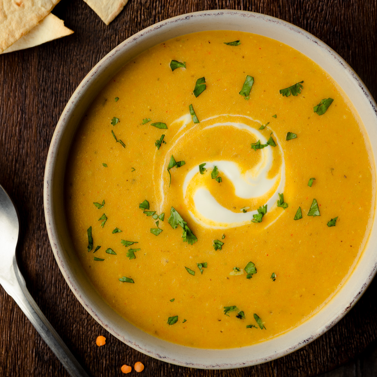 Cheesy Lentil & Vegetable Soup
