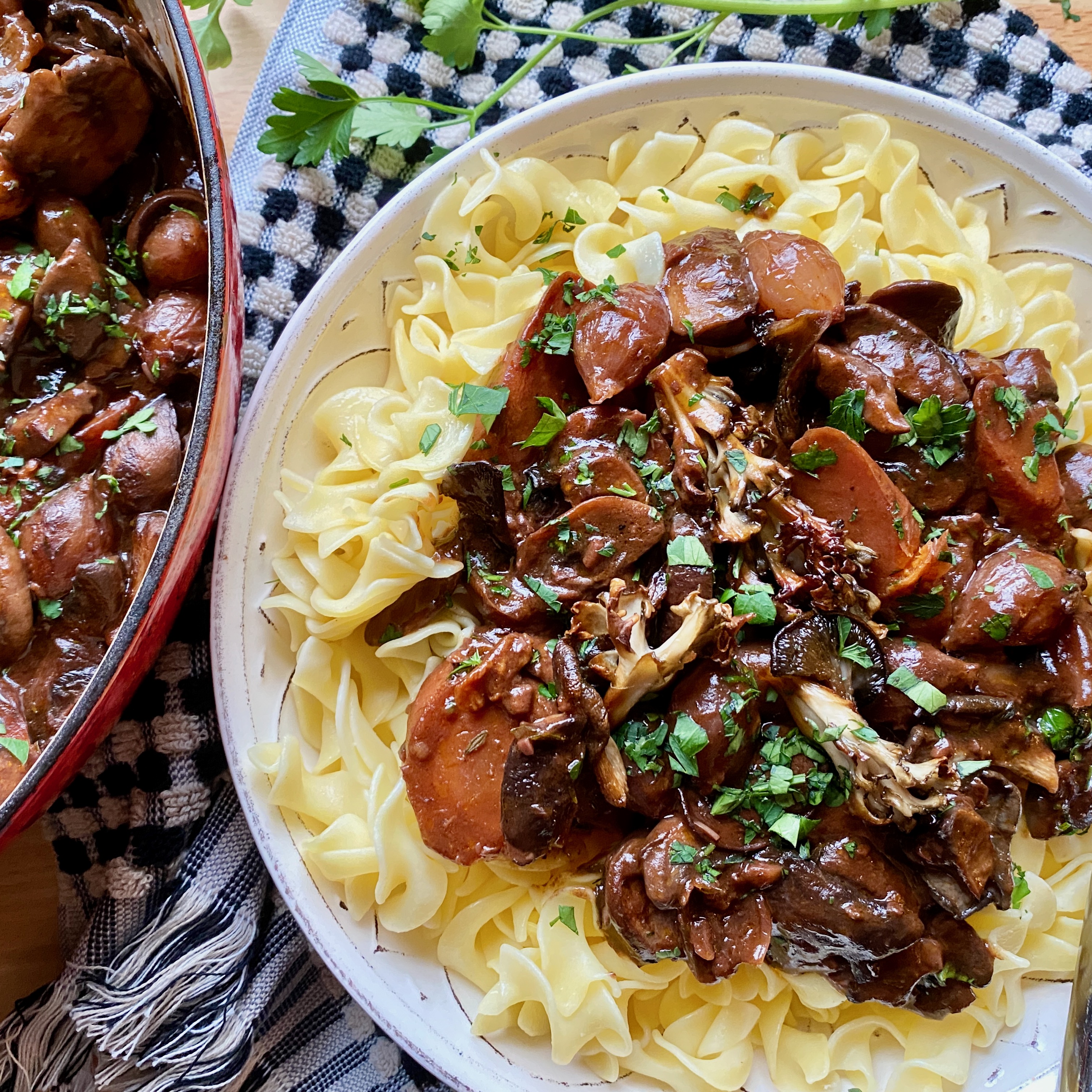 Rich Flavorful Mushroom Bourguignon