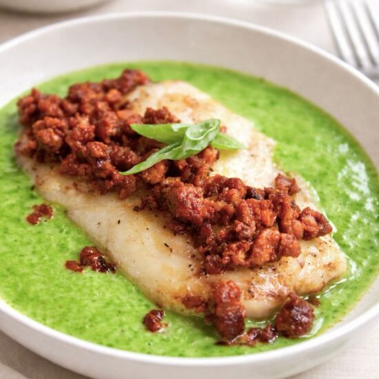 Pan Fried Cod With Peas & Mint