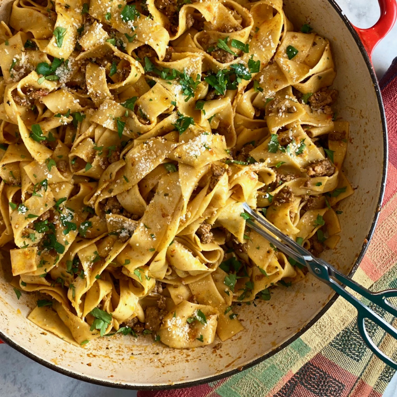 Homemade Fennel Sausage Pasta