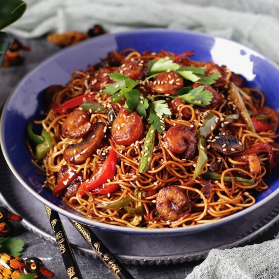 Shrimp and Veggie Stir Fried Noodle