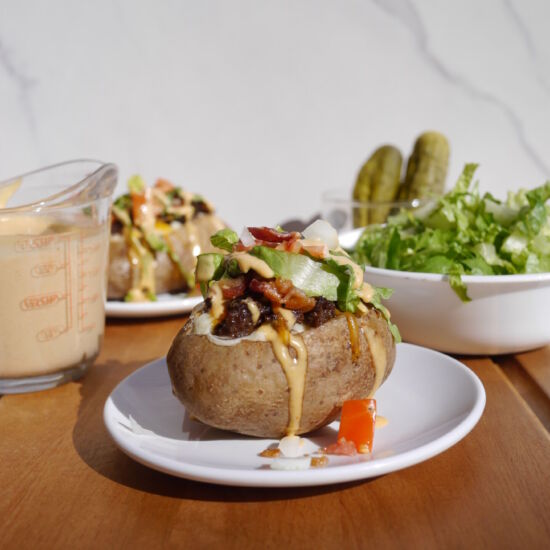 Twice Baked Cheeseburger Potatoes