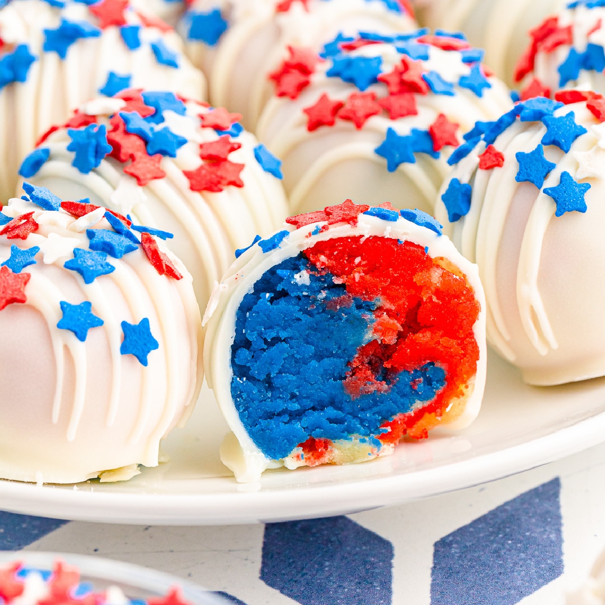 Patriotic 4th Of July Cake Balls