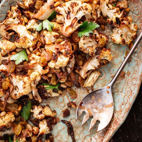 Roasted Cauliflower Agrodolce