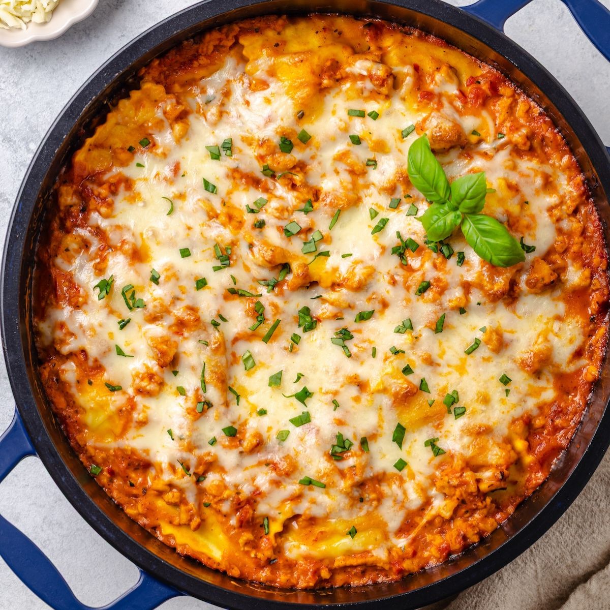 Skillet Ravioli Lasagna