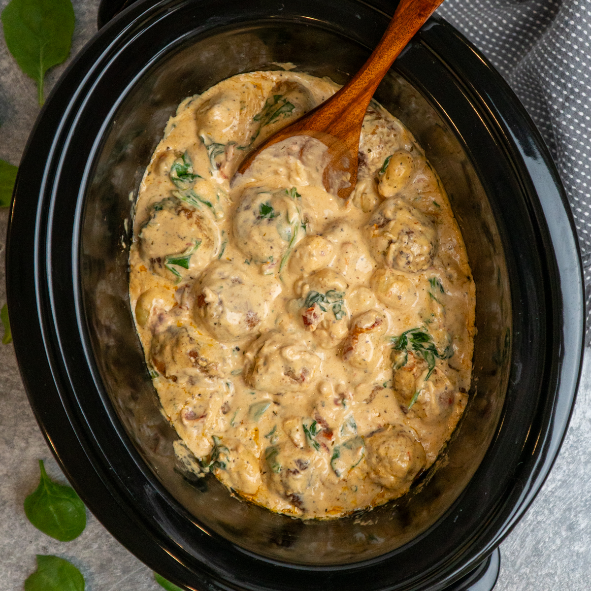 Tuscan Chicken Meatballs & Gnocchi