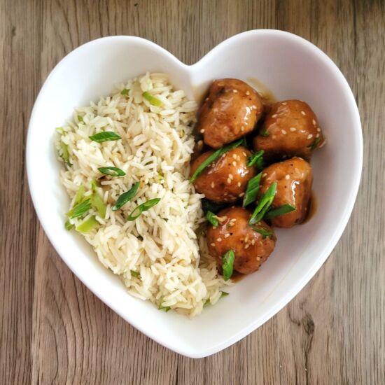 Sticky Orange Chicken Meatballs
