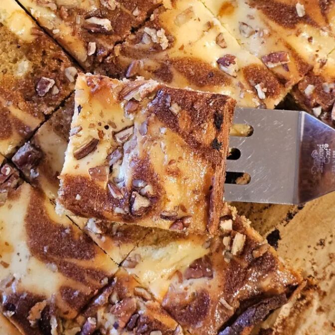 Pumpkin Cream Cheese Swirl Cake